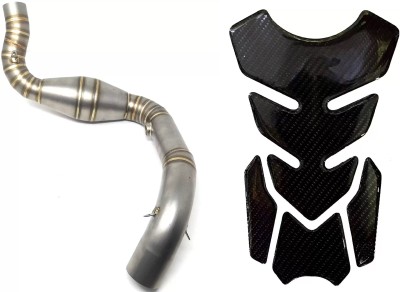 acube mart Tank Pad 7D 7DCF-1 stickers+Bend Pipe for BMW G310R, BMW G310GS and Apache RR310 Bike Tank Pad