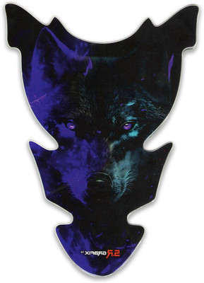Automopix A_Blue wolf Bike Tank Pad