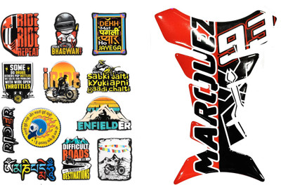 acube mart Tank Pad for Bikes (Marquez 93 UTP-5) with stickers Full Sheet kit SSB-8 Bike Tank Pad