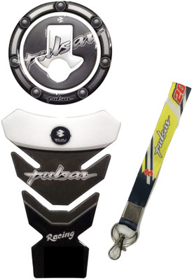 Raumah Customised Pulsar Bike Tank Pad and Fuel cap / Pulsar bike sticker/ Key Ring Bike Tank Pad