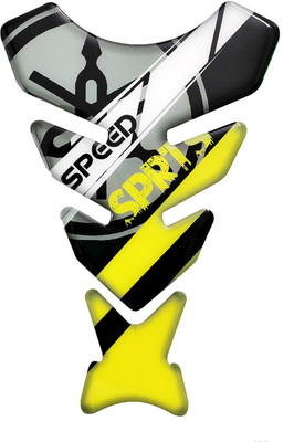 Automopix NEW_SPEED SPRTS YELW Bike Tank Pad