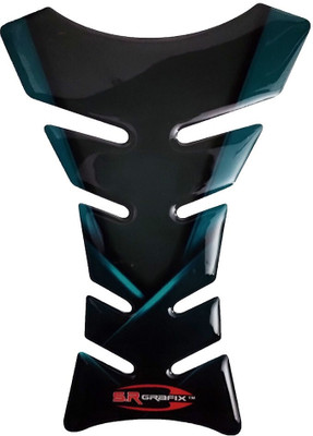 Automopix NEW_GREN BLK FLAM TP 23 Bike Tank Pad