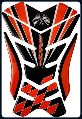 Automopix NEW_SG Flag race R/B TP Bike Tank Pad