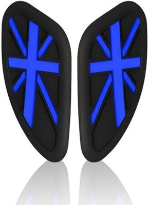Moto Genius Universal Anti-Slip Tank Pad | Waterproof Motorcycle Sticker for Grip (Blue) Bike Tank Pad