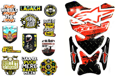 acube mart Tank Pad for Bikes (alpinestars UTP-7) with stickers Full Sheet kit SSB-5 Bike Tank Pad