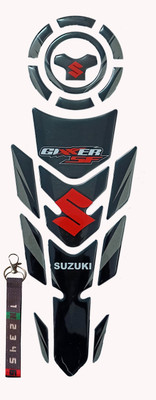 A1GRAPHIX 3D Emboss Tank Pad & Fuel Cap Suzuki Gixxer Bike sticker Bike Tank Pad