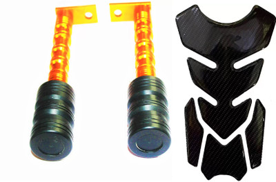 acube mart Tank Pad 7D 7DCF-1 stickers + R15 V3/ mt 15 frame slider crash gaurd orage Bike Tank Pad