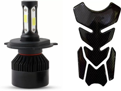 acube mart Tank Pad Sticker 7D 7DCF-1 stickers + h4 55 watt bike led Bike Tank Pad