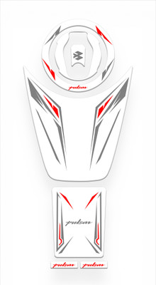 mamata auto grafix White & Black tank pad Bike Tank Pad