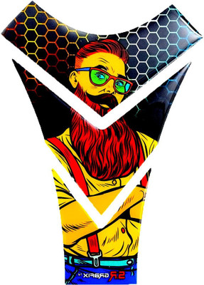 Automopix A_universal yellow man Bike Tank Pad