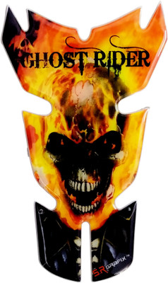 Automopix NEW_Uniwarsal GHOST RIDER Bike Tank Pad