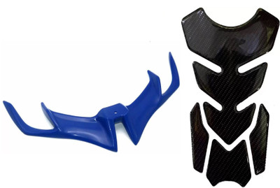 acube mart Tank Pad Sticker 7D 7DCF-1 stickers + Aerodynamic Winglet Front Fairing sticker Bike Tank Pad