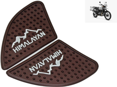 OBEROI'S TRADERS Himalayan Bike Anti Slip Silicone Thai Pad Water Resistant Brown Sticker Bike Tank Pad