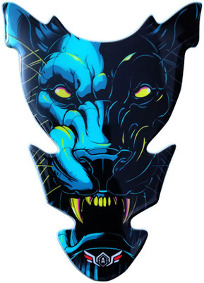 Automopix AM_Lion_IceBlue Bike Tank Pad