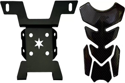 acube mart Tank Pad 7D 7DCF-1 stickers+ jerry Can Mount for Himalayan (BS6) (1pc) black Bike Tank Pad