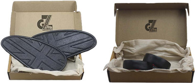 G-GANRAZO Black Handgrip Straps Pair Genuine Leather Combo for Interceptor 650 Bike Tank Pad