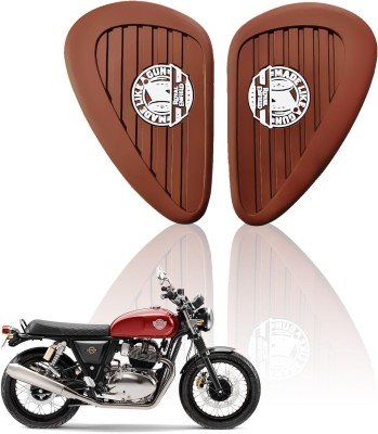 Moto Genius Tank Pads for Interceptor Premium Anti-Slip & Scratch-Resistant ( Brown) Bike Tank Pad