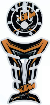 autofy Grafix RAUMAH Combo KTM Inspired Tank Pad and Tank pad for Duke/Rc 125/200/390 Bike Tank Pad