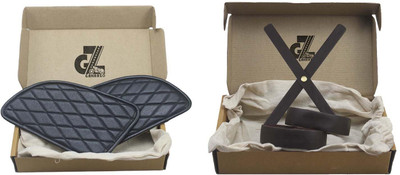 G-GANRAZO Headlight X & Handgrip Straps Genuine Leather Fit for Continental Gt 650 Bike Tank Pad