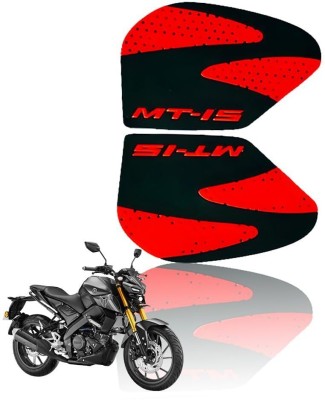 Moto Genius Tank Pads for MT 15 | Premium Anti-Slip & Scratch-Resistant (Pack of 2, Red) Bike Tank Pad