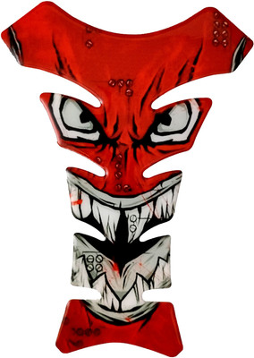 Automopix Red skull eyes-02 TP Bike Tank Pad