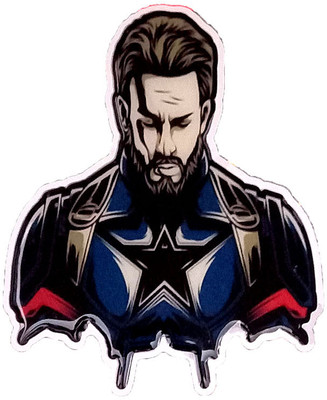 Automopix Captain america Bike Tank Pad