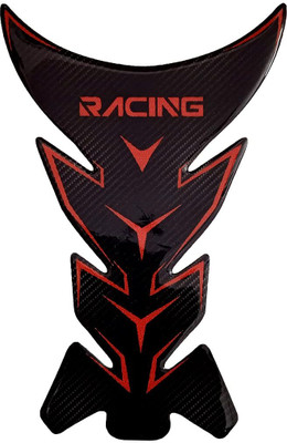 Automopix red racing Bike Tank Pad