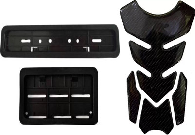 acube mart Tank Pad Sticker 7D 7DCF-1 stickers + number plate frame holder Bike Tank Pad