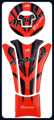 Automopix NEW_Apache_Racing Red_ TP Bike Tank Pad