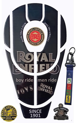 GraphixDesign Bullet Bike Tank Pad Protector Sticker 3D Emboss Tool Box +Keyring Cover Bike Tank Pad