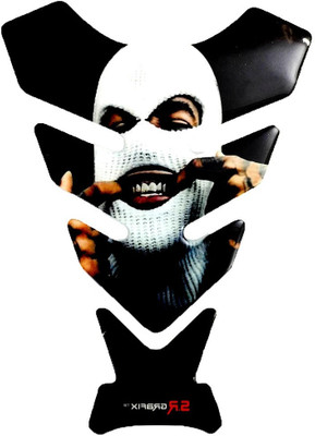 Automopix A_White Cap Man Bike Tank Pad