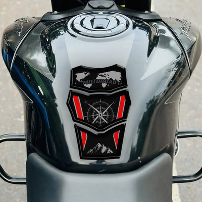 Badal Auto red 02 Bike Tank Pad