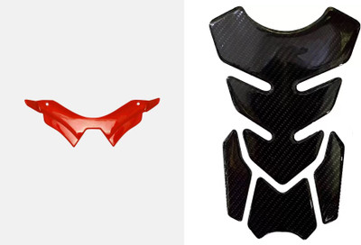 acube mart Tank Pad Sticker 7D 7DCF-1 stickers + MT 15 winglet RED sticker Bike Tank Pad