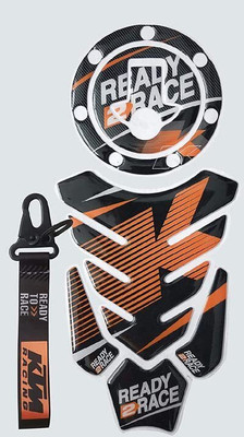 GraphixDesign KTM Tank Pad and Sticker for Duke/RC 125/200/390/250 A Bike Tank Pad