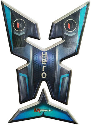 Automopix NEW_ro universal Ice Blue Bike Tank Pad