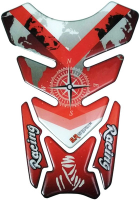 Automopix NEW_Racing Red Bike Tank Pad