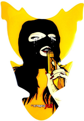 Automopix A_Girl with Gun Bike Tank Pad