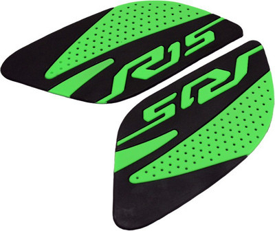 OBEROI'S TRADERS R15 V2, V3, V4 & M Anti-Slip Silicone Thai Pad Water Resistant Sticker Green Bike Tank Pad
