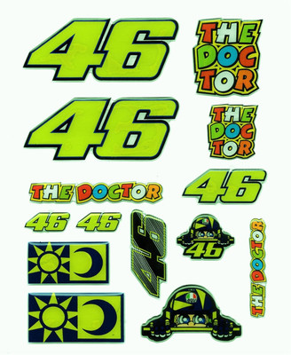 SanoxGrafixs VR 46 Doctor Sticker kit Set Universal for All Bike/car Bike Tank Pad