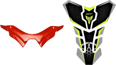 Gogna Mart Tank Pad for Yamaha MT 15 (Green) and mt winglet red bike accessories Bike Tank Pad
