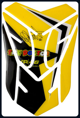 Automopix NEW_Yellow The Doctor 46 Bike Tank Pad