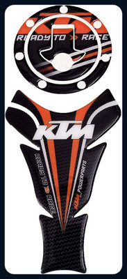 Automopix NEW_KTM_BLACK COMBO Bike Tank Pad