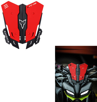 ZRIDE Heavy Quality Metal Visor for Yamaha MT-15 (Red) Bike Windshield