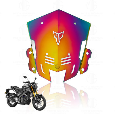 Moto Genius Stainless Steel Visor Windscreen for MT 15 | Heavy-Duty Flyscreen with Mount Bike Windshield