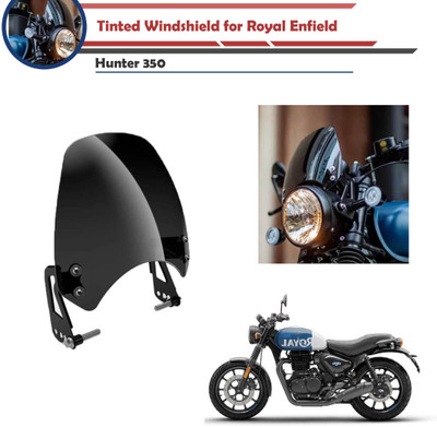 Huims Heavy Quality Windshield Tinted Fitting Royal Enfield Hunter 350 Only Bike Windshield