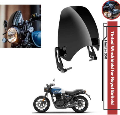 Huims Good Quality Windshield Tinted Fitting Royal Enfield Hunter 350 Only Bike Windshield