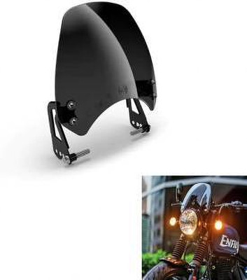 Digital Craft Unbreakable Headlight Glass Visor Compatible RE HUNTER 350 All Models Bike Windshield