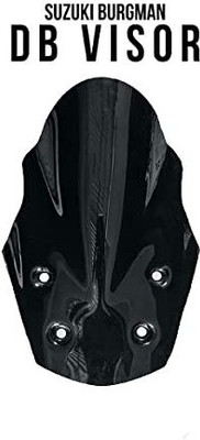 FK Racing Windshield Db Visor for Burgman Street 125 (Black) Bike Windshield