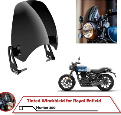 Huims New Windshield Tinted Fitting Royal Enfield Hunter 350 Only Bike Windshield