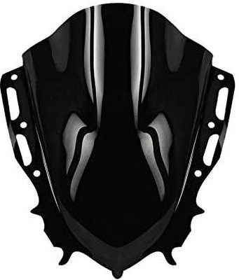 DHSSTORE YAMAHA R15V4/R15M RACING VISOR (BLACK) Bike Windshield